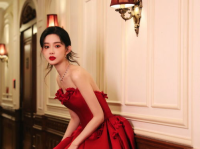红色礼服新年写真,新年红色礼服写真集锦
